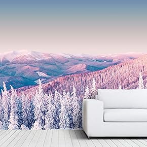 signwin Wall Mural Winter Landscape in Snow Forest...