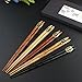 Wooden Reusable Chopsticks Set Include 5 pairs Multi Color Design Lightweight Chopstick and Asian Classic Style