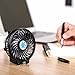 WuuYe Portable Handheld Fan, Personal Battery Operated Folding Fan with Two 2200mAh Batteries Mini USB Desk Fan for Travel & Camping, Strong Wind with SOS Light 3 Settings (black)