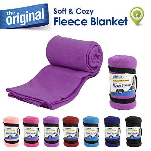 Cloudz Fleece Travel Blanket - Deep Purple