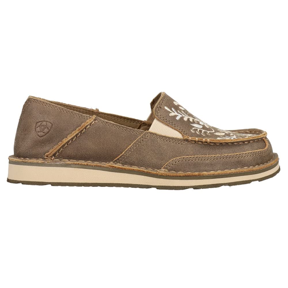 ARIAT BMVY9 Womens Cruiser Embroidered Brown Bomber 6.5