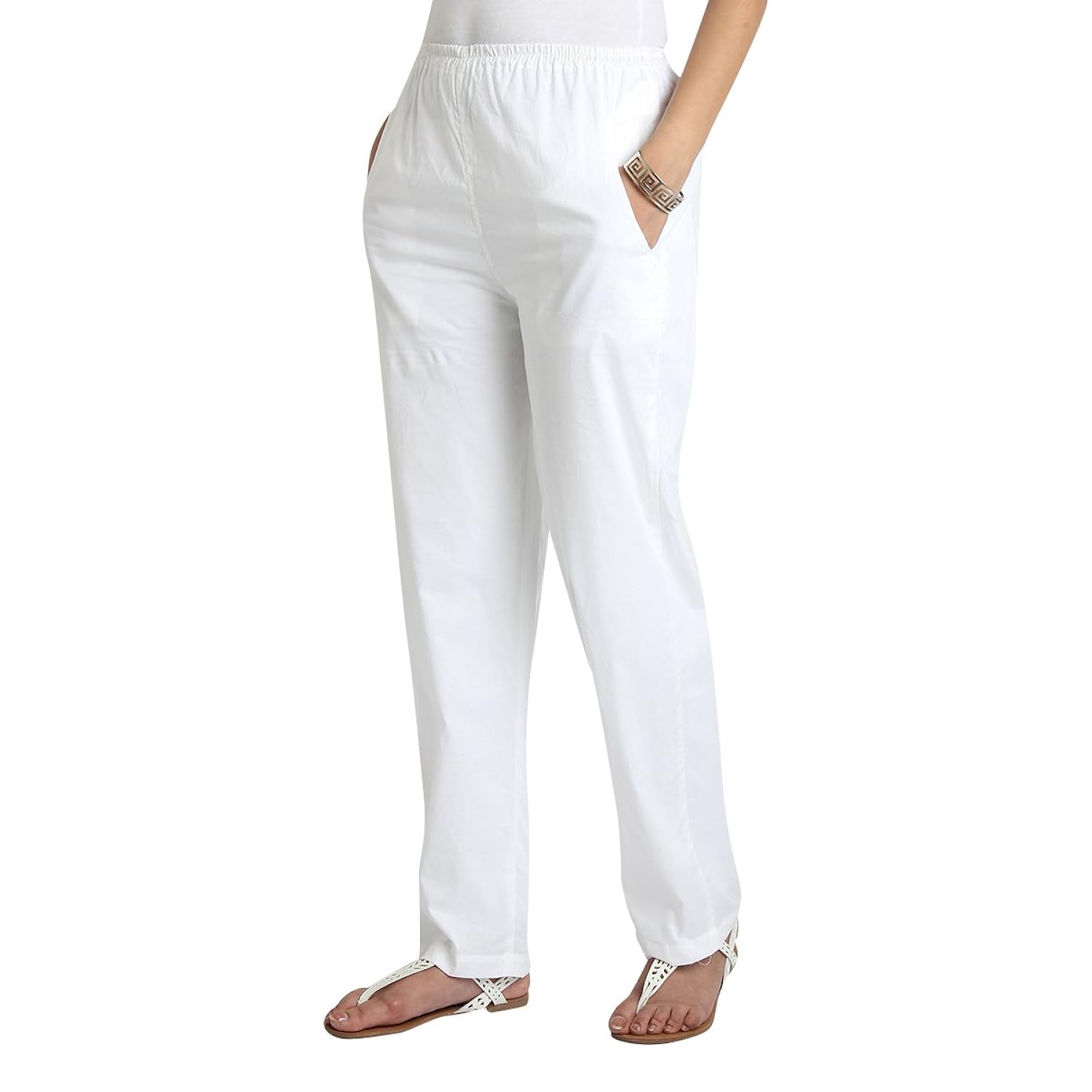 apella women's cotton palazzo (pl-11_white_xxl)