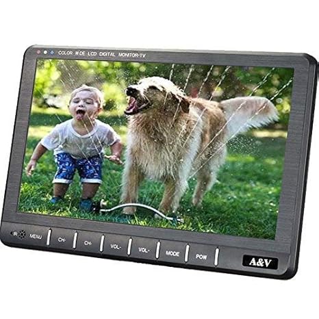 A&V 9 'Portable HD Freeview Digital-TV mit HDMI-Port, DVB-T / DVB-T2 H.264 / H.265 Tuner- HD Antenne für Küche, Dorf, Wohnmob