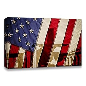 Canvas Wall Art Memorial Day Painting Artwork for Home Prints Framed - 12x18 inches