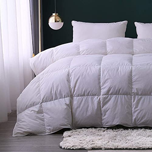 Ivory White Comforter with Feather and Down Filling 100 Cotton Cover