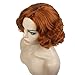 Aimole Short Curly Wigs Women's Vintage Flapper Wig 1920s Cosplay Halloween Party Daily Everyday Hair Red