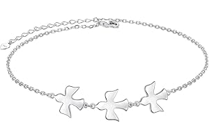 DAOCHONG S925 Sterling Silver Cute Animals Foot Charm Boho Beach Anklets Bracelet for Women Teenager Girls Adjustable 9 to 10.5 inches