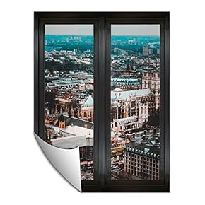 Wall Paper Small Wall Mural City at Night Wall Art Removable Wall Decoration for Bedroom Living Room - 24x32 inches