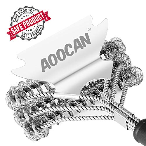 Aoocan Grill Brush and Scraper Bristle Free - 18'' BBQ Brush for Grill - Cleaning with No Wire Bristles, Safe for Porcelain/Weber Gas/Charbroil Grates - Thumbnail 7