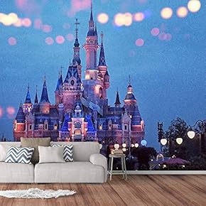 Wall Murals for Bedroom Dream Castle Large Removable Wallpaper Peel and Stick Wall Stickers - 66x96 inches