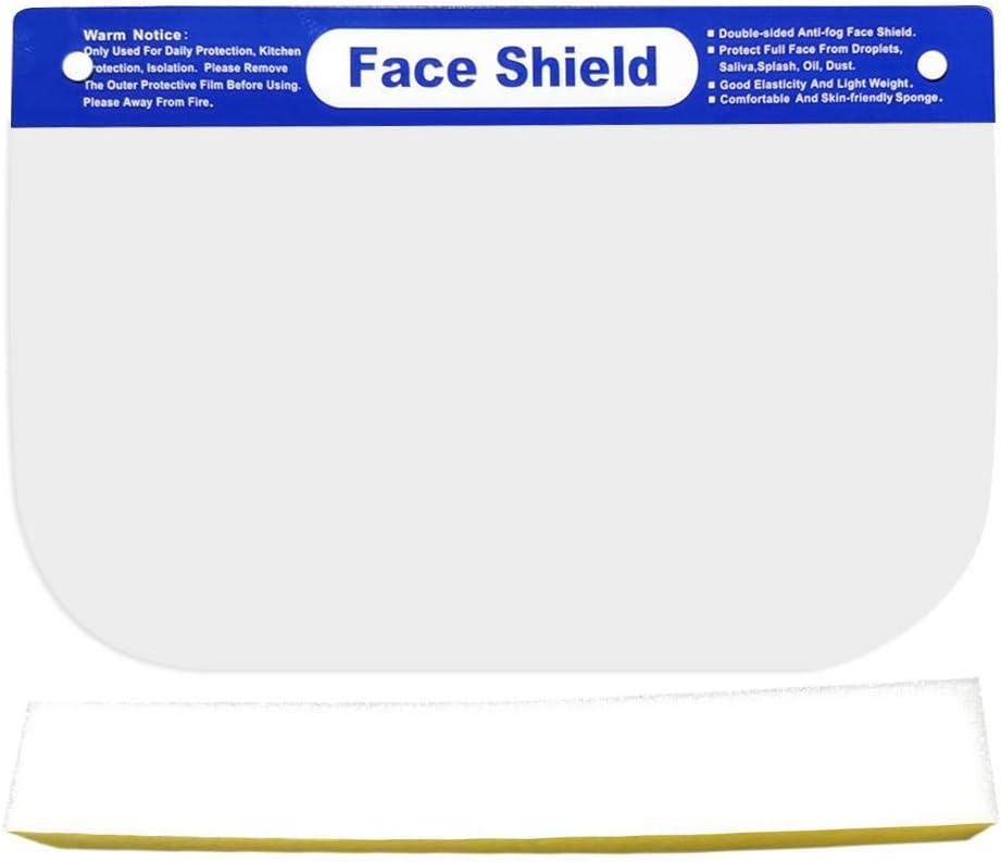 Funsquare Protective Face Shield - Protective Mask, Anti-fog Anti-droplets Full Protection Transparent Hat Face Shield