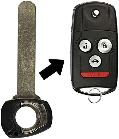 KeylessOption Keyless Entry Remote Car Flip Key Fob Replacement Fix Uncut Blade
