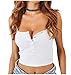 Tootless Women Soft Button Sleeveless Tunic Crop Stylish Tank Top