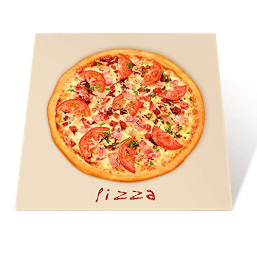 Pizza Stone, Culinary Expertise 12x12 Rectangular Baking Stones Perfect for Oven Grill & BBQ