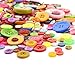 OUTUXED 800pcs Assorted Buttons Resin Buttons Craft for Manual Button Painting and DIY Handmade Ornament
