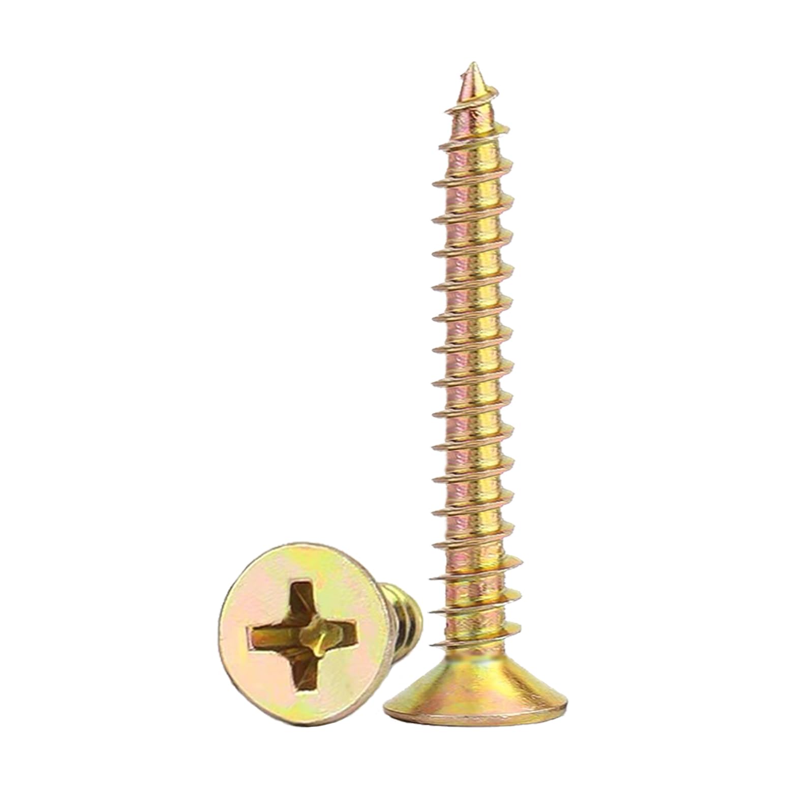 Wood Screws,Flat Head Screws for Wood, Zinc Galvanized Small Screw,M3*35mm 80 PCS and 20 PCS Screw Anchors for Furniture, Woodworking, DIY Model Fixing — image 1
