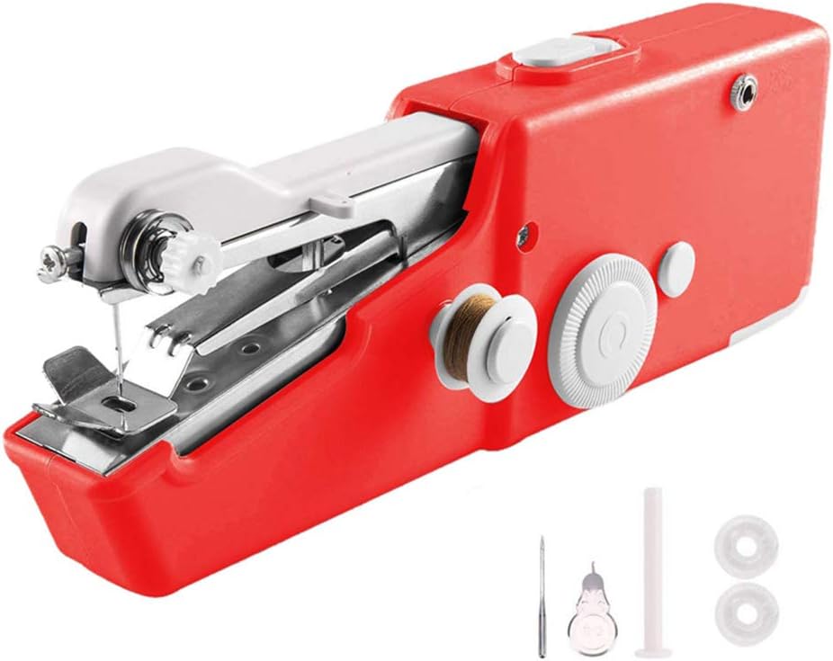 Mini Hand Sewing Machine, Household Fast Sewing Thread, Portable Electronic Sewing Machine/Beginner's Best Armless Sewing Machine, Suitable for Denim Curtain Leather DIY