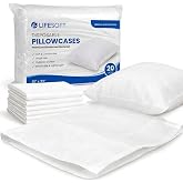Disposable Pillowcases Bulk Pillow Cases with Envelope Closure | Single-Use 21" Wide x 33" Long for Hospitals Hotels Home Bedroom