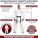 Ronin Karate Gi - Heavyweight Karate Uniform - White Professional Kimono - Advanced 100% Cotton 12oz Martial Arts Kit - Perfect for Competition or Training