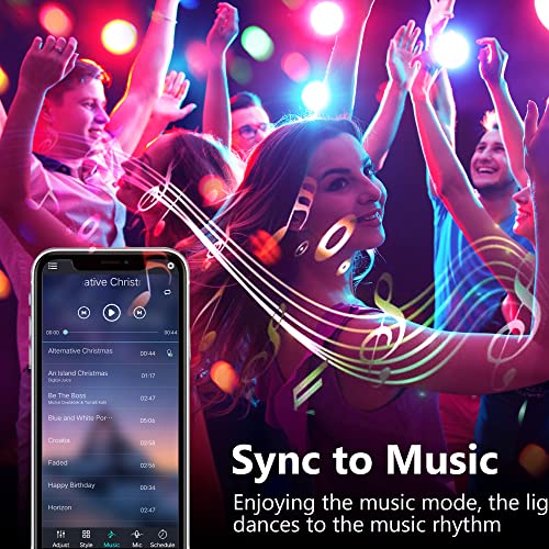 65.6ft/20m LED Lights, PHLSTYLE LED Lights Strip for Bedroom Music Sync