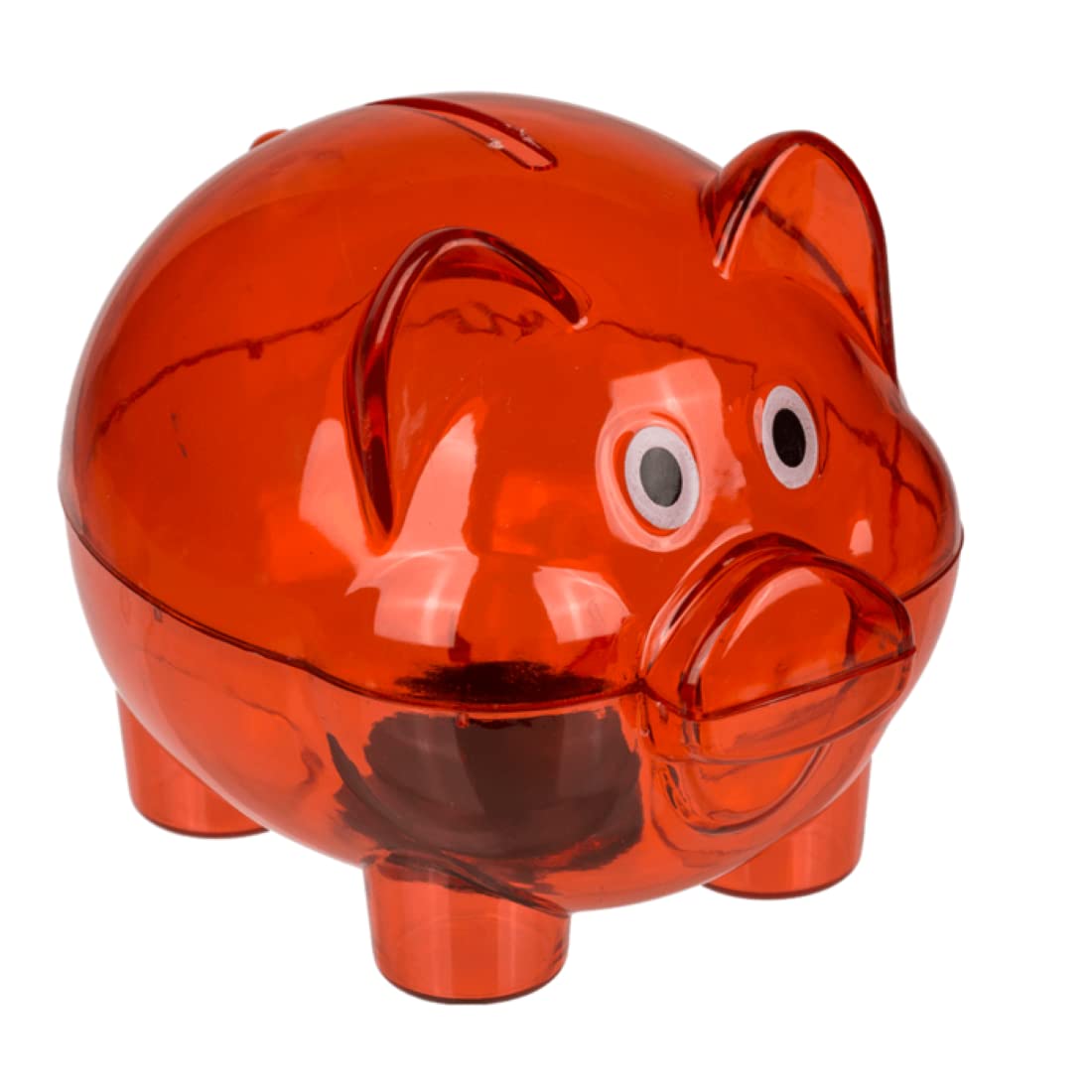 makio Transparent plastic piggy bank. Original SMALL size piggy banks for children with stopper. Light and Resistant Piggy Bank.
