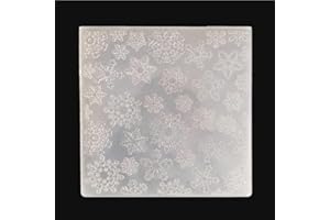 NZJ 3D Texured Merry Christmas Snowflake Plastic Embossing Folders for Card Making Scrapbooking and Other Paper Crafts