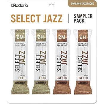 D'Addario Woodwinds D'Addario Select Jazz Soprano Reed Sampler Pack, 2M/2H (DSJ-I2M)