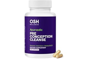 FRESHLY MOMS Ayurvedic Preconception Cleanse | Ovarian Support | Uterus Cleanse | Birth Control Cleanse | PCOS Supplements | with Stinging Nettle, Red Clover, & more | Vegan | 120 Capsules - OSH Wellness