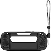Case for Retroid Pocket 5 Retro Handheld Game Console,BOVUGAC Silicone Soft Protective Shockproof Cover with Lanyard for Retroid Pocket5 Game Console-Black