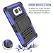Galaxy S7 Case,TILL [Knight Armor] Heavy Duty Full-Body Rugged Holster Resilient Armor Case [Belt Swivel Clip][Kickstand] Combo Cover Shell for Samsung Galaxy S7 S VII G930 GS7 All Carriers [Blue]
