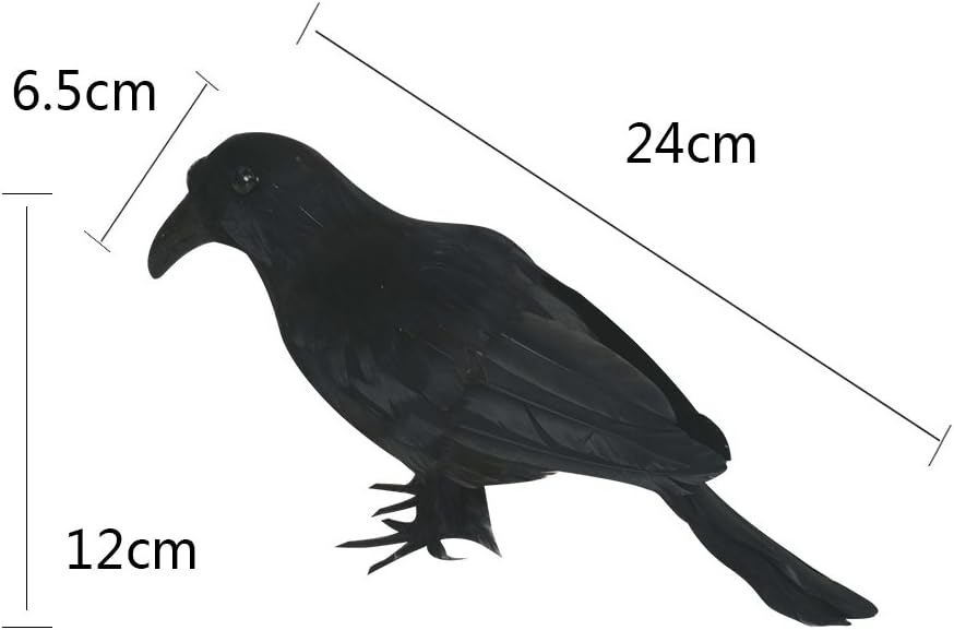 Künstliche realistische Waldschwarz-Krähen-Vögel Halloweens für Garten-Ausg M2J3