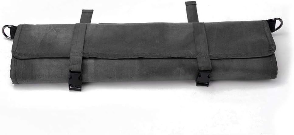 Chef’s Knife Roll, Roll Up Knife Bag, Multifunctional 11 Pockets Knife Carrying Case, Travel Knife Carrier Holder, Large Capacity/Durable Waxed Canvas/Ultralight Cultery Knife Protectors (Grey): Kitchen & Dining