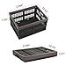 Kekow 15 L Black Plastic Collapsible Storage Basket, Folding Crates Storage, Set of 3