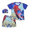 Cosplay Avengers Spiderman Zwemmen Kostuum Kid Badpak Met Hoed Cartoon Badmode Jumpsuit Korte Mouw Surfpak Jongen Meisje…