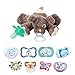 Nookums Paci-Plushies Puppy Buddies - Pacifier Holder (Plush Toy Includes Detachable Pacifier, Use with Multiple Brand Name Pacifiers)