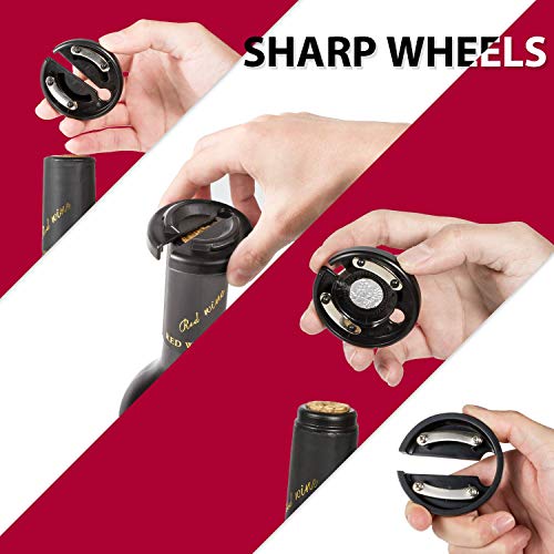 Electric Wine Opener Gift Set with Foil Cutter, Mini Wine Pump Sealer and Stopper with Date Marker, Wine Aerator Pourer and Batteries Included 7717-W102-03 - Thumbnail 5