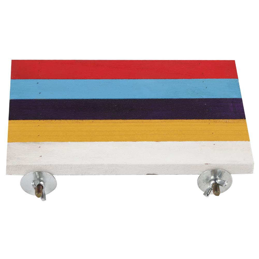 Hamster Platform, Wooden Shelf Perch Toy Colorful Rectangular Springboard Toy for Small Animals Syrian Hamster Gerbil Rat Guinea Pig Chinchilla Squirrel