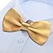Alizeal Men's Pre-Tied Adjustable Length Solid Color Tuxedo Party Bow Tie, Champagne