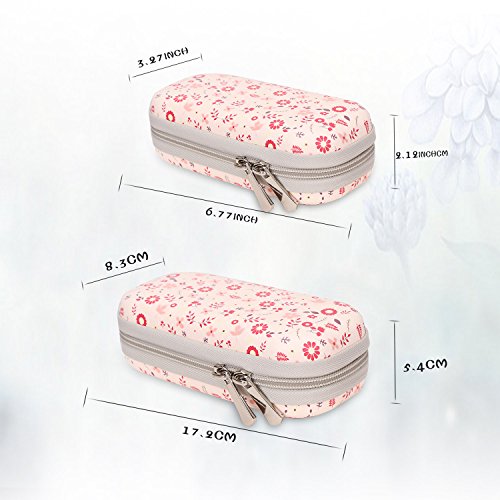 Skycase Sunglasses Case for Women Semi Hard Eyeglasses Case Holder Floral 62
