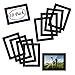 HAMRAY Non-Magnetic Self-Adhesive Picture Frames Refrigerator Hold Photo Flyer - Adhesive Free - Home Office Fridge Wall Door Bathroom Cabinet Reusable Durable Clear - Black Border - 4x6 Inch 10 Pack