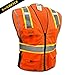 KwikSafety EXTENDED SIZING | BIG KAHUNA Class 2 Safety Vest | 360° High Visibility Reflectivity ANSI Compliant Work Wear | Hi Vis 8 Pocket Breathable Mesh Men & Women | Orange 4XL/5XL
