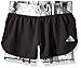 adidas Big Girls' 2 in 1 Short, Black/Black White Motion Print, Large/14