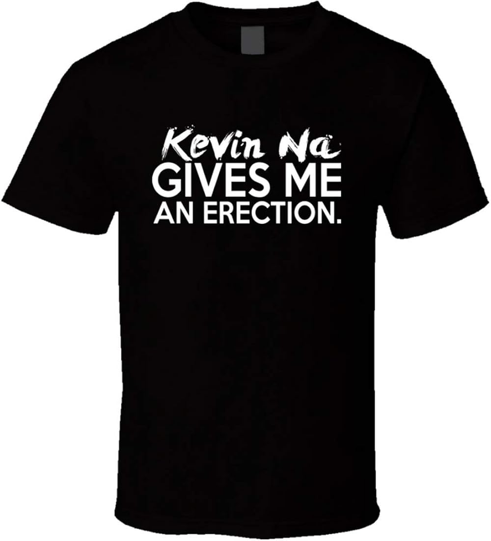JUSHENG Kevin Na Gives Me an Erection Funny Golf Lover Cool Fan Hate T Shirt Black : Amazon.co 