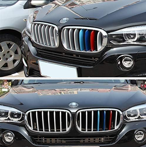 Front Radiator Grilles Automotive Clip In Grill Inserts Grille Cover Stripes Compatible With X5 X6 F15 F16 2014 2018 7 Grilles Beams Bars M Power Sport Tech Performance Styling Tuning