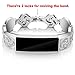 VOMA for Alta HR Bands Alta Bands for Women Men, Stainless Steel Alta Fit bit Bands Alta Bands Alta Replacement Bands Wristbands Small Large Vintage Silver