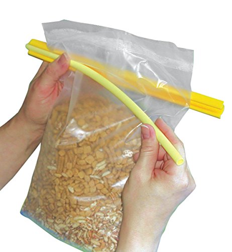Click Here to See More Images B'Seal Bag Sealer Flexible Clamp, Dishwasher Safe, Keeps Food Fresh, 4 pack