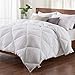 Basic Beyond Down Alternative Comforter - All-Season White Quilted Down Duvet Insert Plush Microfiber Fill, Corner Duvet Tabs, Twin Size