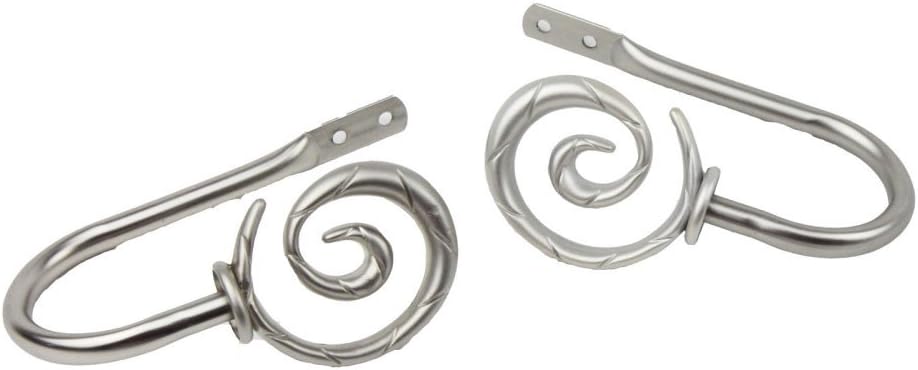 Rod Desyne Modern Spiral Curtain Holdback Finish: Satin Nickel