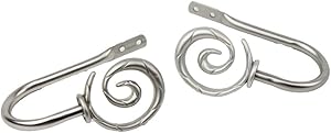 Rod Desyne Modern Spiral Curtain Holdback Finish: Satin Nickel