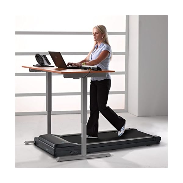 LifeSpan TR1200DT3 Under Desk Treadmill,black;gray,Large Barbell Academy